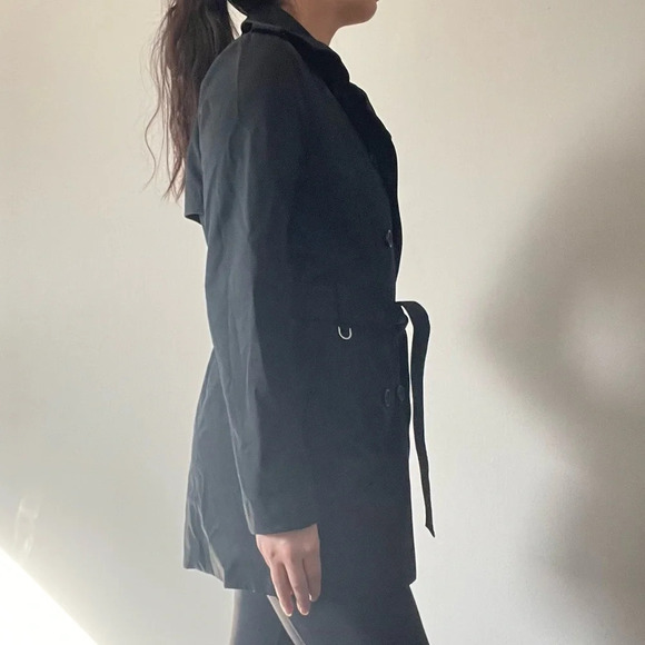 🧥 EXPRESS Trench Coat - Women's Size Medium, Black, Elevate Your Style 🧥 - Picture 2 of 9